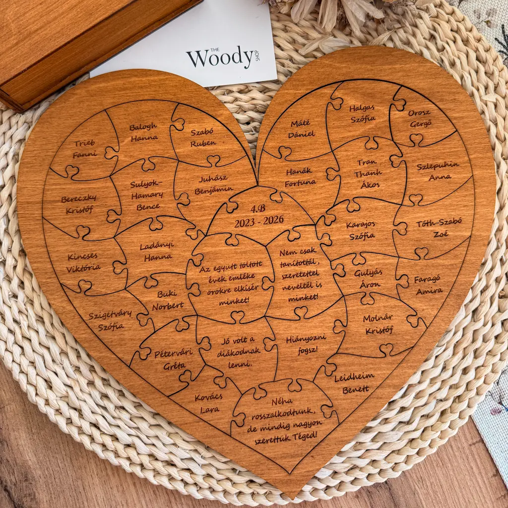 Ballagásra puzzle személyes üzenettel